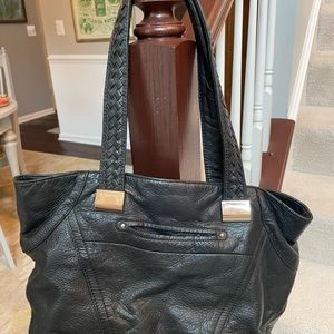 B. Makowsky black leather hobo, good used condition